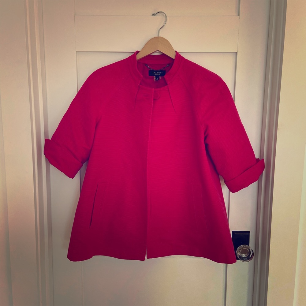 🌻 3/$12 Talbots swing jacket w/pockets! Sz 12